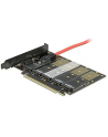 D-ELOCK KARTA PCI-E X16 -> 5X M2 LOW PROFILE KEY B + ADAPTERY SATA 90435 - nr 8
