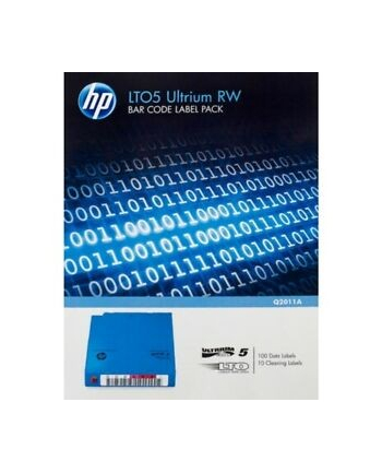 hewlett packard enterprise Pakiet etykiet z kodem kreskowym LTO5 Ultrium RW Q2011A