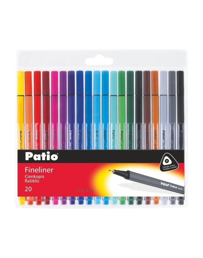 Cienkopis Trio Fineliner 20 kolorów Patio główny