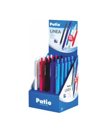Długopis Linea oil gel niebieski 66204PTR p25 Patio