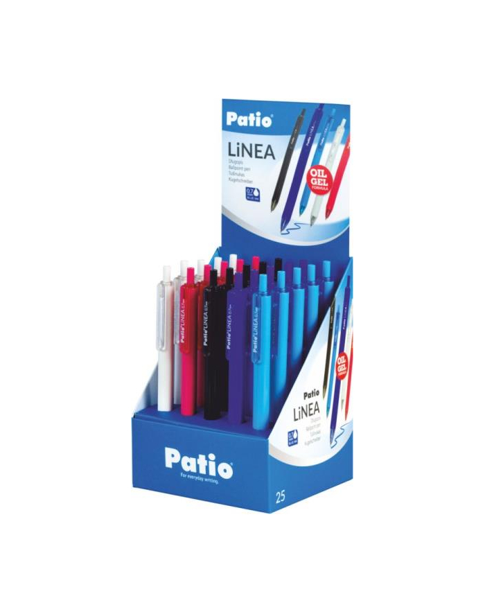 Długopis Linea oil gel niebieski 66204PTR p25 Patio główny