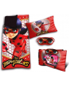 Zestaw: śpiwór 70x140cm + poduszka 40x25cm + maska Ladybug LB17147  Kids Euroswan - nr 1
