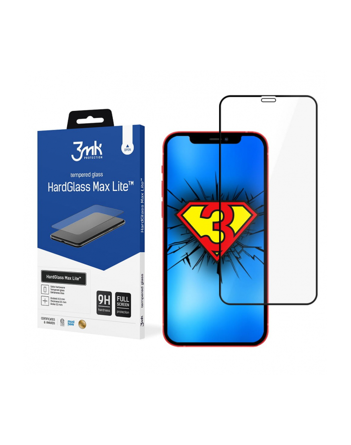 3mk HardGlass Max Lite iPhone 12 Pro Max 6,7 Szkło Hartowane główny