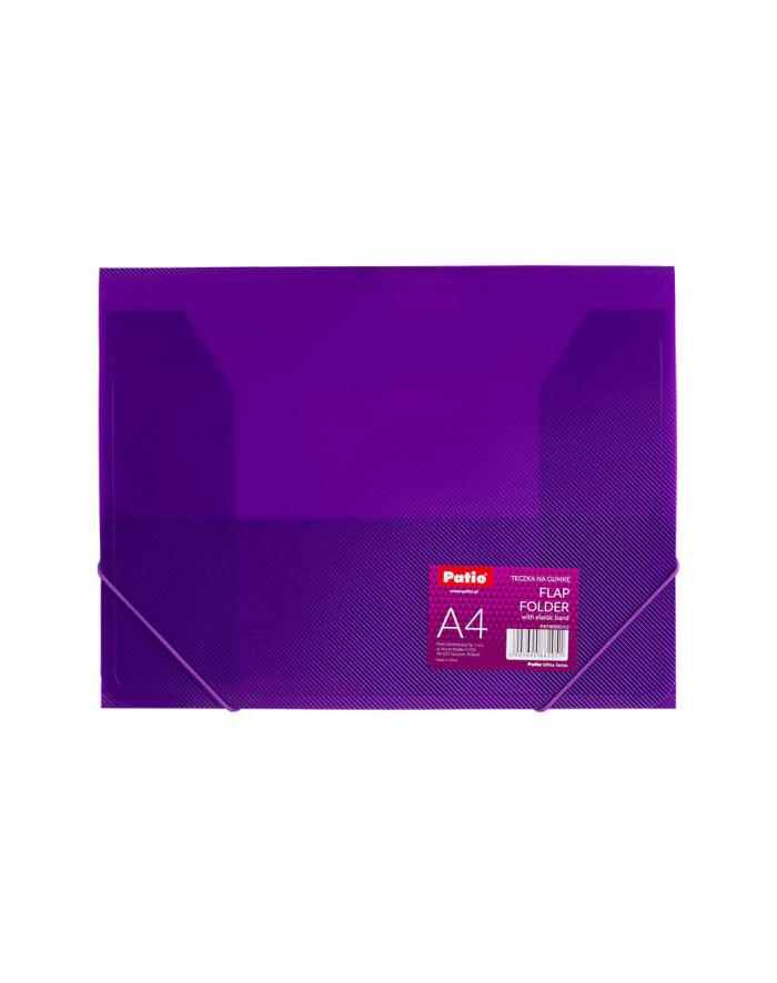 Teczka na gumkę A4 transparentna fioletowa PAT4003S/N/12 Patio główny
