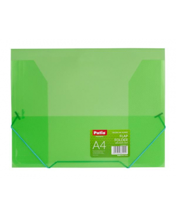 Teczka na gumkę A4 transparentna zielona PAT4003S/N/15 Patio