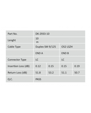 digitus Patchcord FO Singlemode 09/125 OS2 LC-LC duplex 10m Żółty nr 2