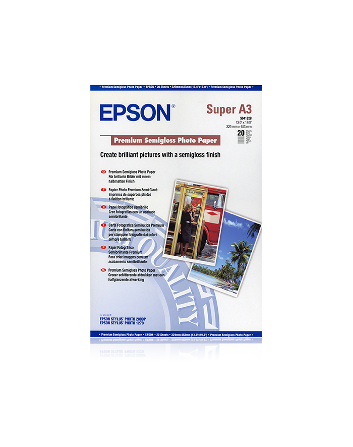 epson Prem SemiGlos PhPap 251g A3+   20ark      S041328 główny