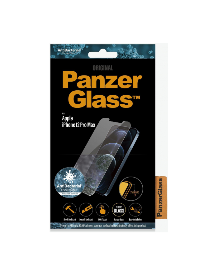 panzerglass Szkło ochronne Standard Super+ iPhone 12 Pro Max AntiBacterial główny