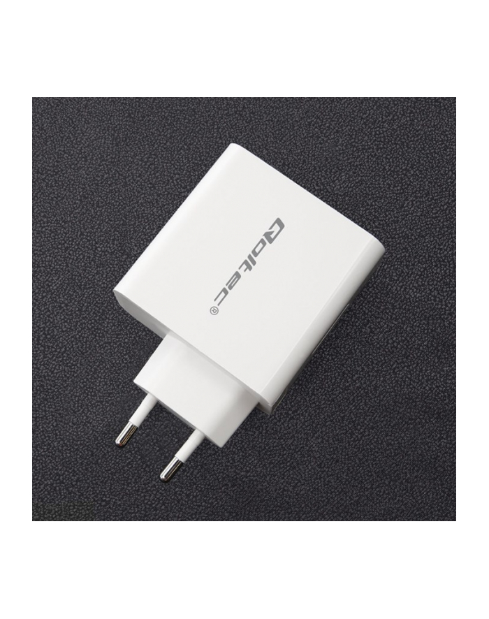 qoltec Ładowarka sieciowa | 63W | 5-20V | 1.5-3A | USB typ C PD |       USB QC 3.0 | Biała główny