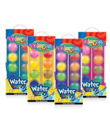 patio Farby akwarelowe 12 kolorów mała pastylka 41508 Colorino Kids mix cena za 1 szt