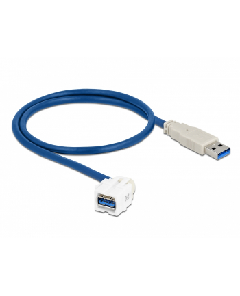 D-ELOCK Keystone module USB-A F 3.0 -> USB-A M 250 degree with 50cm cable