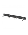 DIGITUS DN-97669 1U cable management panel with brush 4xsteel rings 40x75mm Kolor: CZARNY RAL 9005 - nr 12
