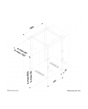 neomounts by newstar Uchwyt podbiurkowy na PC CPU-D025 BLACK