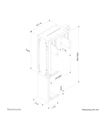 neomounts by newstar Uchwyt podwieszany na PC CPU-D100 BLACK