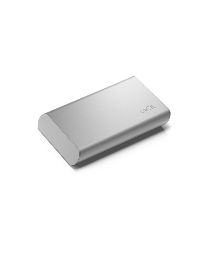 LACIE Portable SSD USB-C 500GB external portable SSD inc rescue service Moon Silver główny