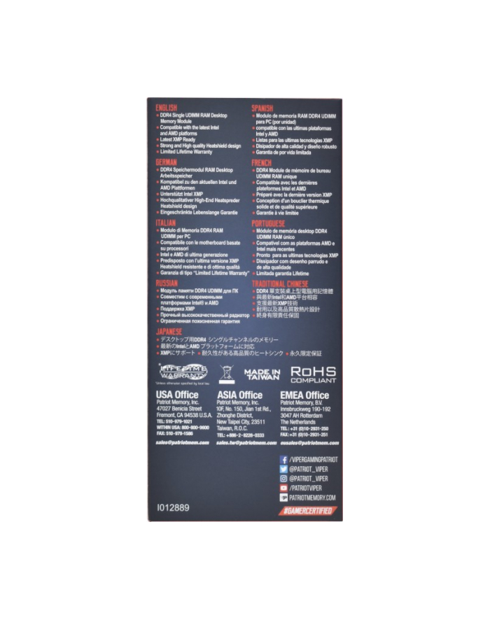 patriot memory PATRIOT Viper Elite II 16GB DDR4 3200MHz DIMM 18CL główny