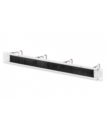 DIGITUS DN-97668 1U cable management panel with brush 4xsteel rings 40x75mm grey RAL 7035 nr 1