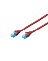 DIGITUS CAT 5e U-UTP patch cable PVC AWG 26/7 length 10m color red - nr 1