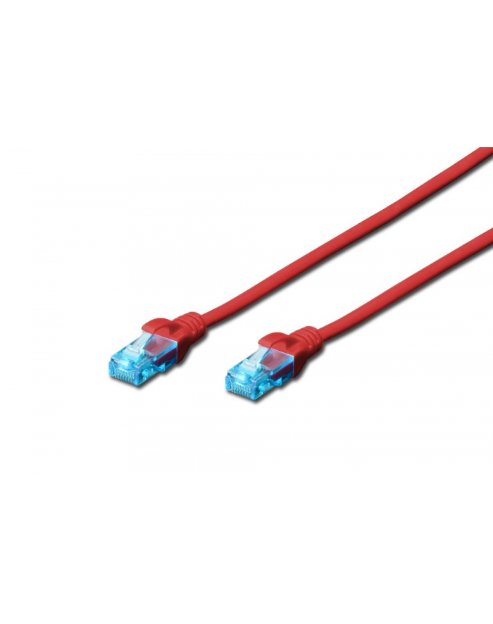 DIGITUS CAT 5e U-UTP patch cable PVC AWG 26/7 length 10m color red główny