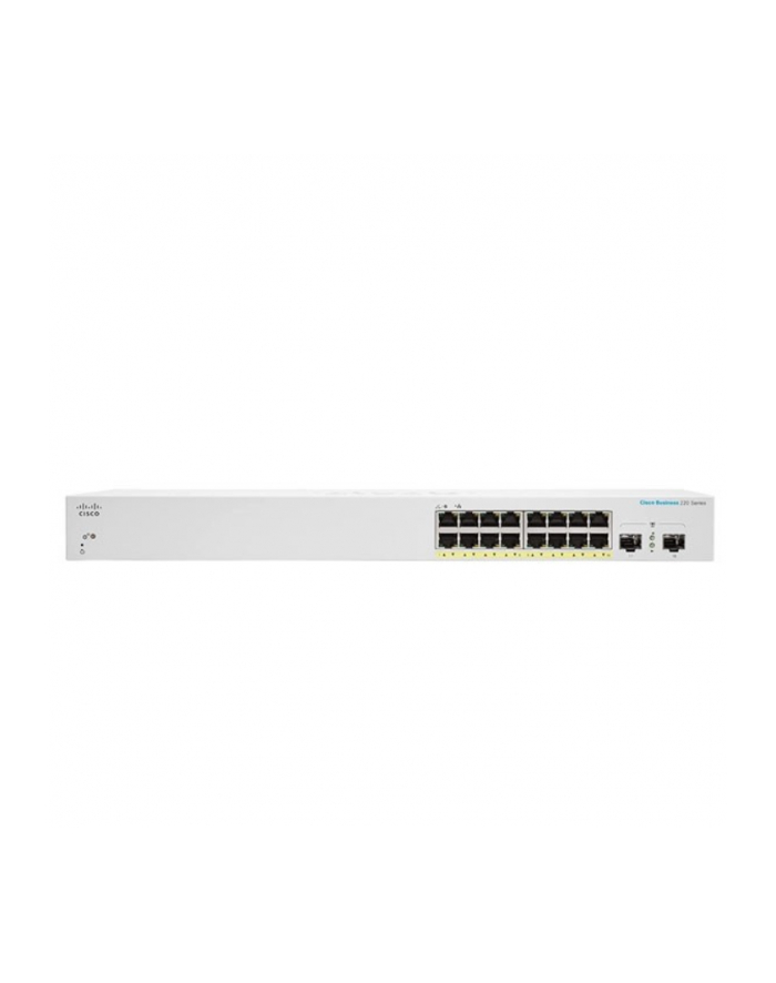 CISCO Business Switching CBS220 Smart 16-port Gigabit PoE 130W 2x1G SFP uplink główny