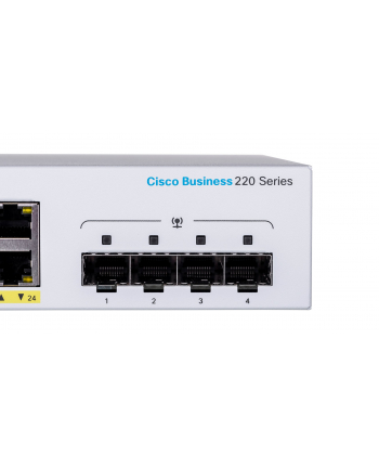 CISCO Business Switching CBS220 Smart 24-port Gigabit PoE 195W 4x1G SFP uplink