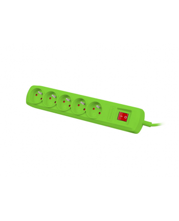 NATEC Bercy 400 1.5m surge protector 5x French outlets green