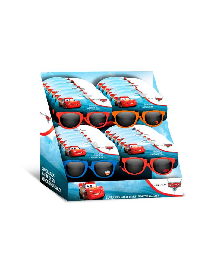 Okulary przeciwsłoneczne 3 wzory Cars. Auta mix WD21556 Kids Euroswan główny