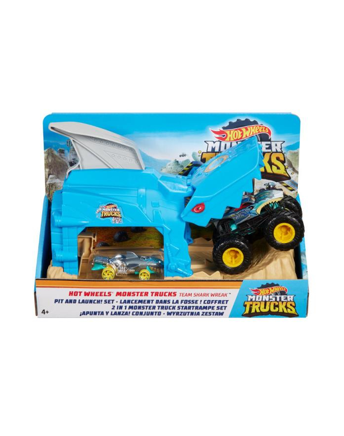 Hot Wheels Monster Trucks Zestaw Wyrzutnia Shark GKY01 GKY03 MATTEL główny