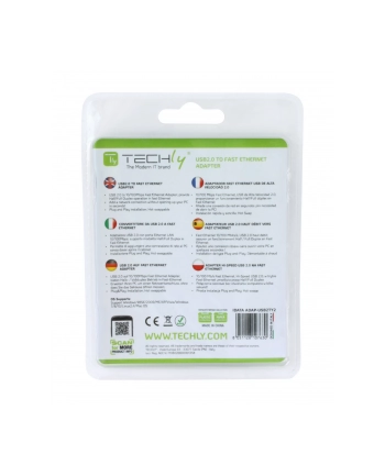 TECHLY Karta Sieciowa Adapter USB-A 2.0 na RJ45 10/100Mbps