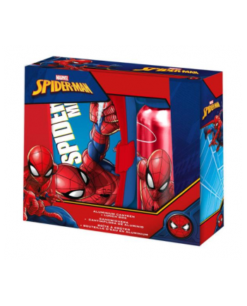 Zestaw Bidon aluminiowy + śniadaniówka Spiderman SP50001 Kids Euroswan
