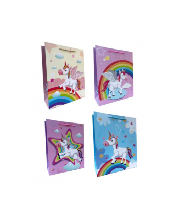 ju-piter Torebka prezentowa Jednorożce 050B 25x32x11cm p12, cena za 1szt