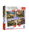 Puzzle 4w1 Ciekawe dinozaury 34383 Trefl - nr 1