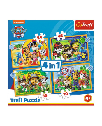 Puzzle 4w1 Wakacyjny Psi Patrol PAW PATROL 34395 Trefl