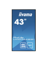 IIYAMA LH4370UHB-B1 43inch VA Super Slim 4K UHD Landscape or Portrait 4000:1 700cd/m2 2xHDMI USB LAN RS232 System Android 9 OS - nr 16
