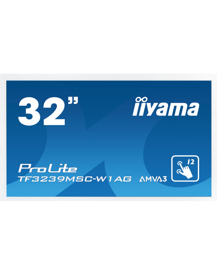 IIYAMA TF3239MSC-W1AG 32inch AMVA3 PCAP AG Bezel Free 12-Points Touch FHD 3000:1 420cd/m2 2xHDMI DP VGA USB LAN RS232 supported OS główny
