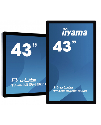 iiyama Monitor wielkoformatowy 43 cale TF4339MSC-B1AG,AMVA,HDMIx2,DP,RJ45,IP54,24/7,POJ.12p
