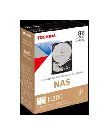 toshiba europe TOSHIBA N300 NAS Hard Drive 8TB SATA 3.5inch 7200rpm 256MB Bulk