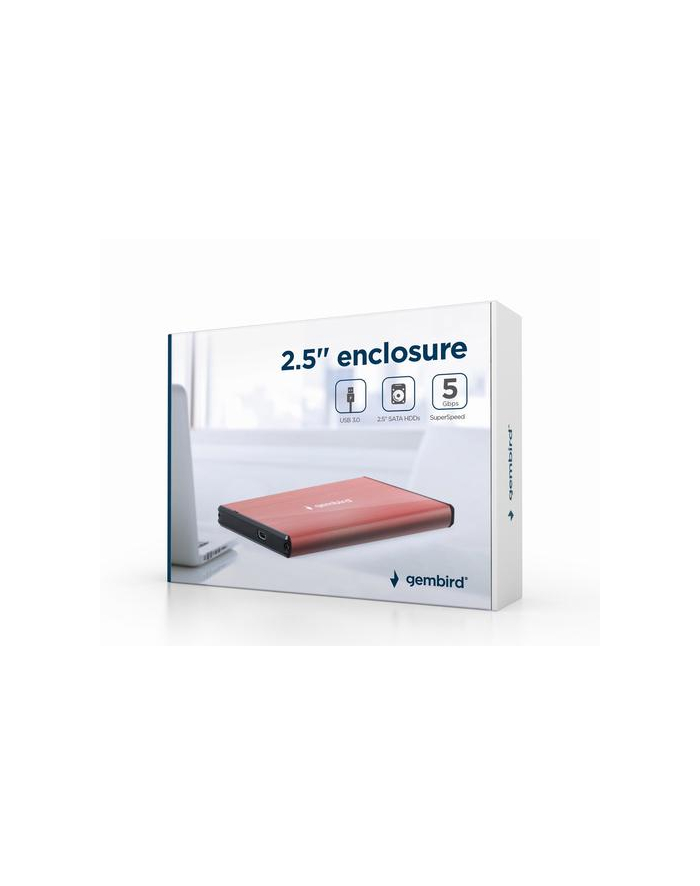 GEMBIRD EE2-U3S-3-P USB 3.0 2.5inch HDD enclosure brushed aluminum pink główny