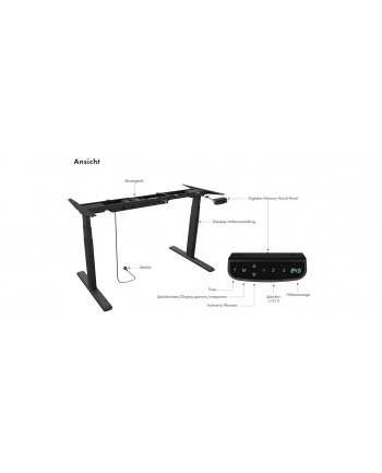 icybox Stelaż pod biurko z elektryczną regulacją  wysokości  IB-EW205B-T