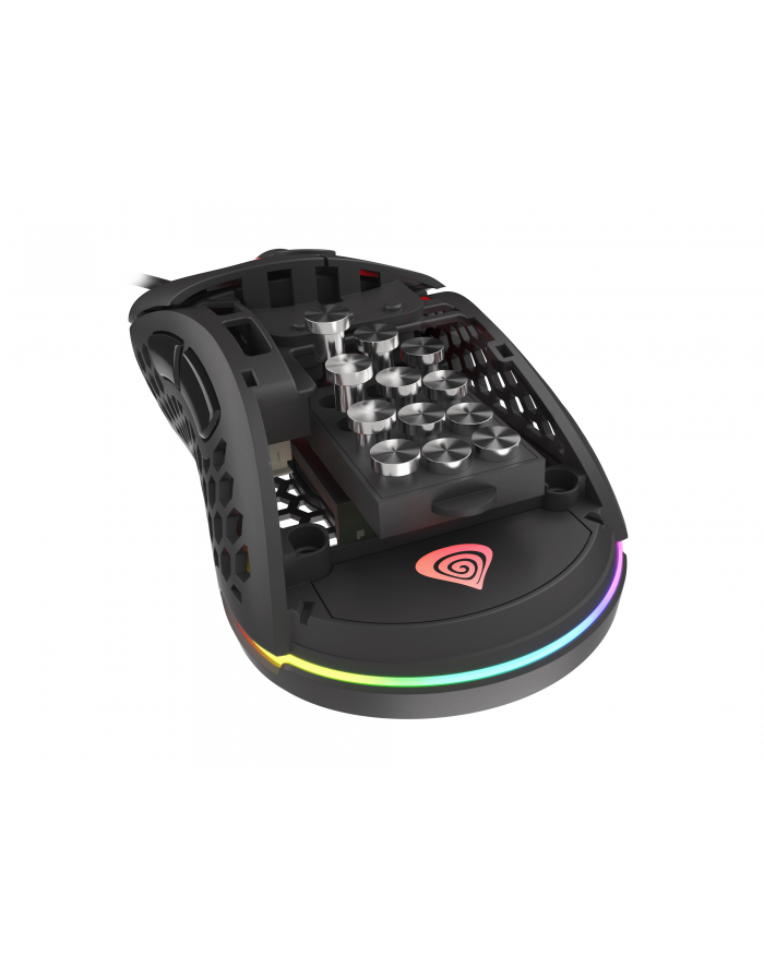 natec Mysz Genesis Xenon 800 lekka 16000 DPI podświetlenie RGB dla graczy lekka Czarna główny