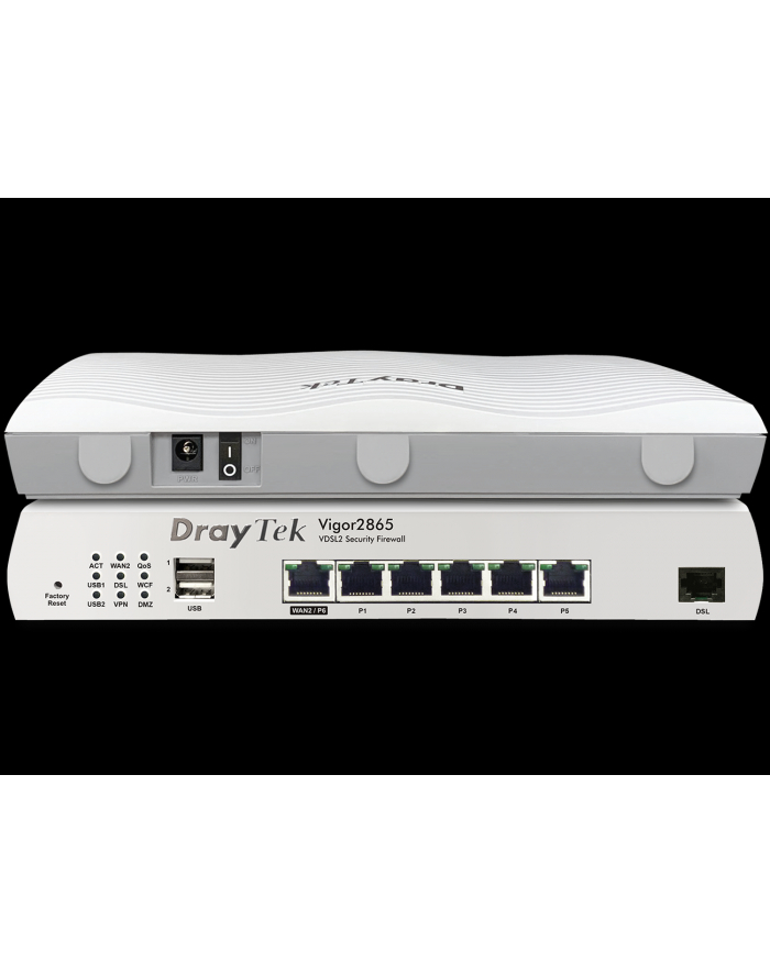 DRAYTEK Vigor 2865 Dual-WAN Firewall Router 1xRJ11 ADSL2/2+ 1xGbE RJ45 5xGbE LAN ports główny