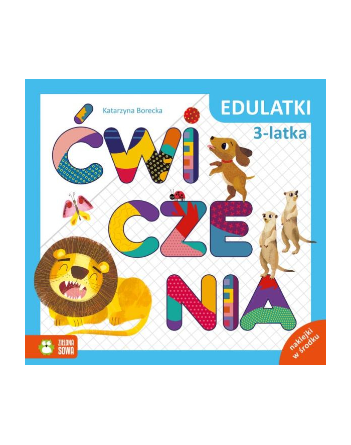 zielona sowa Książka Edulatki. Ćwiczenia 3-latka główny