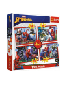 Puzzle 4w1 Bohaterski Spider-Man / Disney Marvel Spiderman 34384 Trefl - nr 1