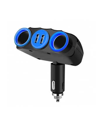 VAKOSS ZASILACZ SAMOCHODOWY TP-3268K 2X GNIAZDO ZAPALNICZKI + 2X USB