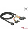 D-ELOCK KABEL SAS MINI HD SFF-8643(M)->U2 SFF-8639(M)+SATA 15 PIN(F) 075M 84821 - nr 13