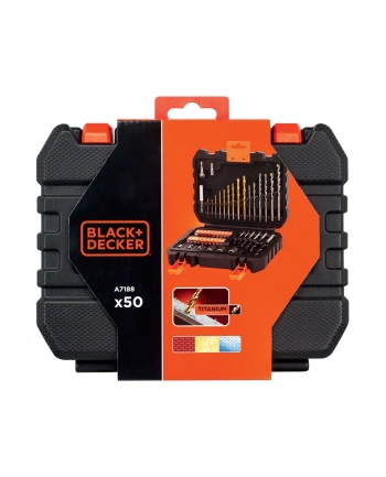 Zestaw wierteł i bitów 50szt A7188-XJ Black+Decker