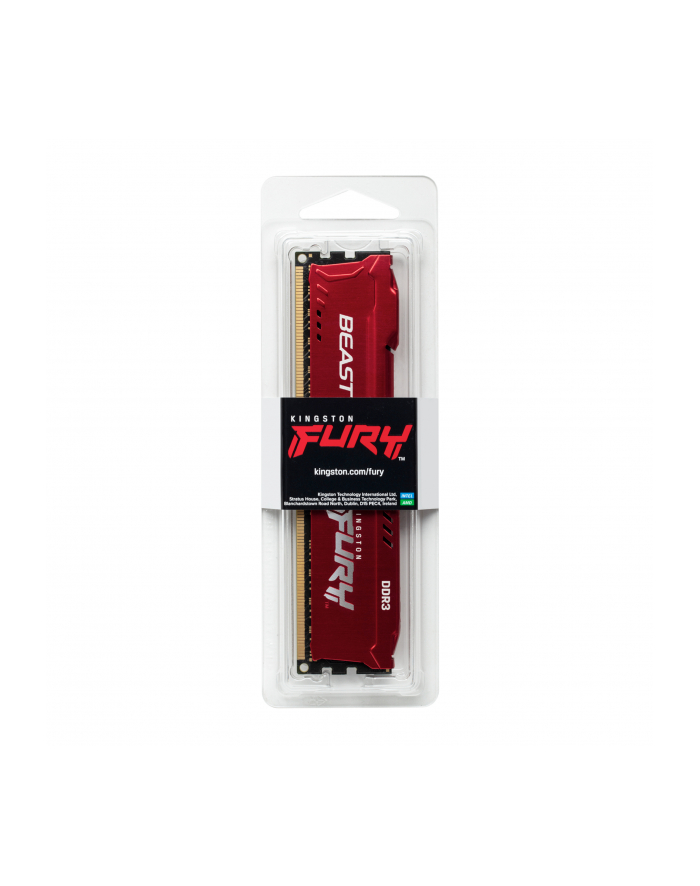 KINGSTON 4GB 1600MHz DDR3 CL10 DIMM FURY Beast Red KF316C10BR/4 główny