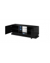 cama meble Szafka RTV QIU 160 MDF czarny połysk/czarny połysk - nr 2