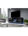 cama meble Szafka RTV QIU 160 MDF czarny połysk/czarny połysk - nr 7