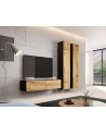 cama meble Szafka RTV VIGO '140' 30/140/40 czarny/dąb wotan - nr 4